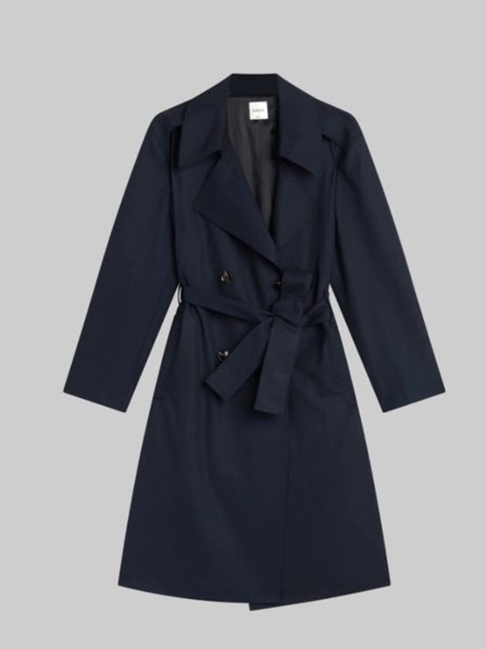 LESET Jane Double Breasted Trench in Navy